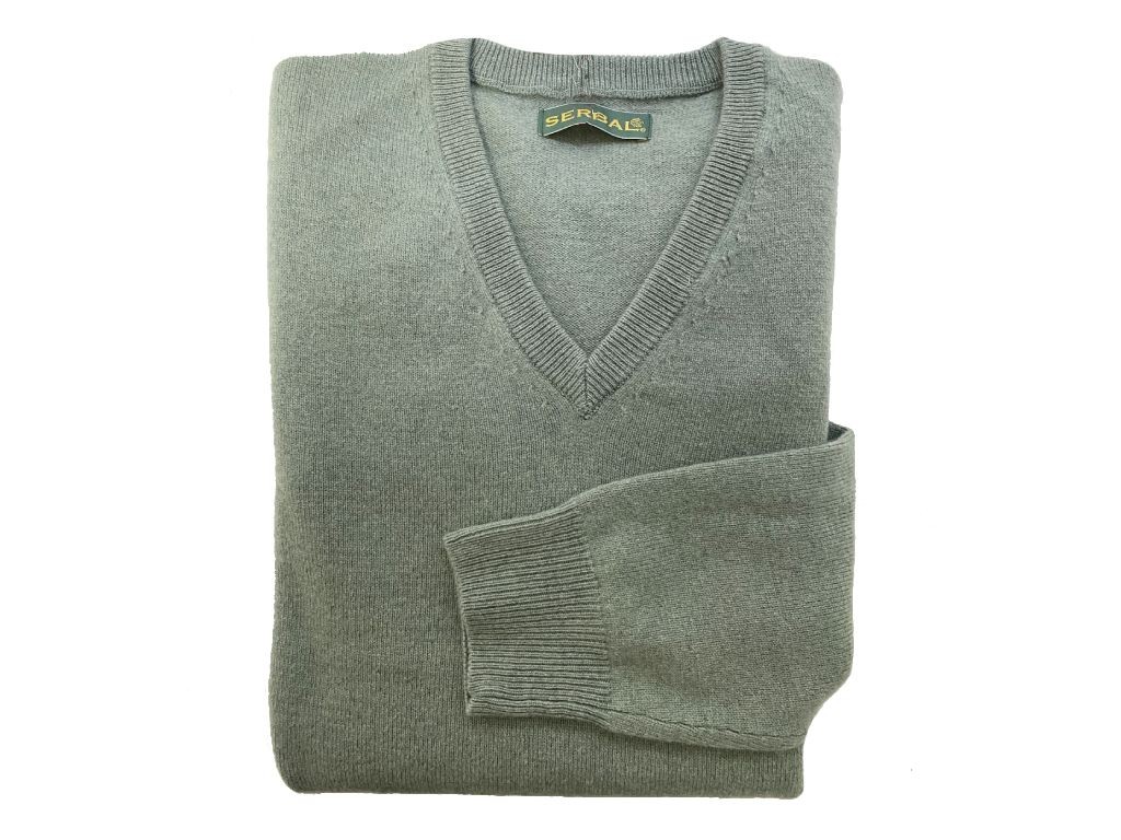 Jersey de pico en lana color mojito