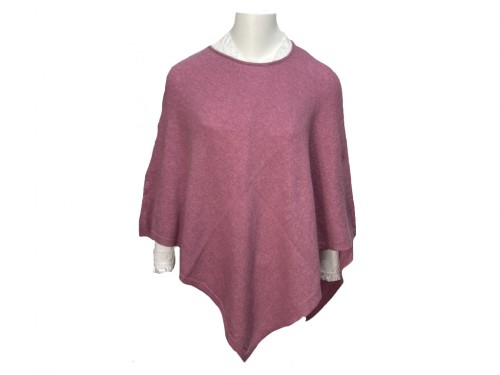 Poncho cashmere rosa