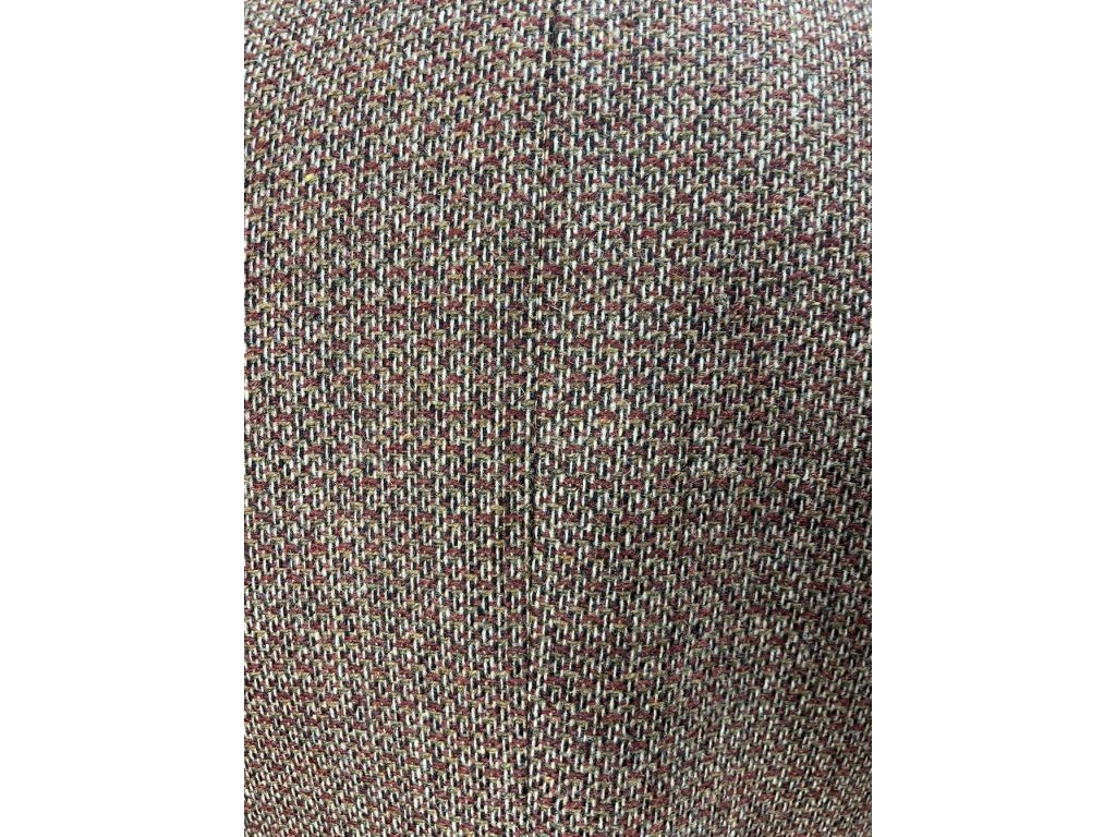 Chaqueta lana 100% espiga burdeos y marrón
