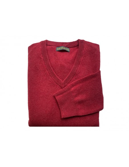 Jersey de pico de lana rojizo