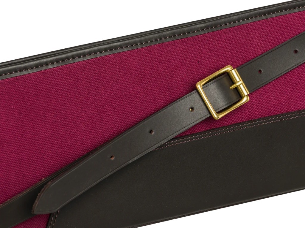 Funda individual algodón  y cuero para escopetas de ánima lisa