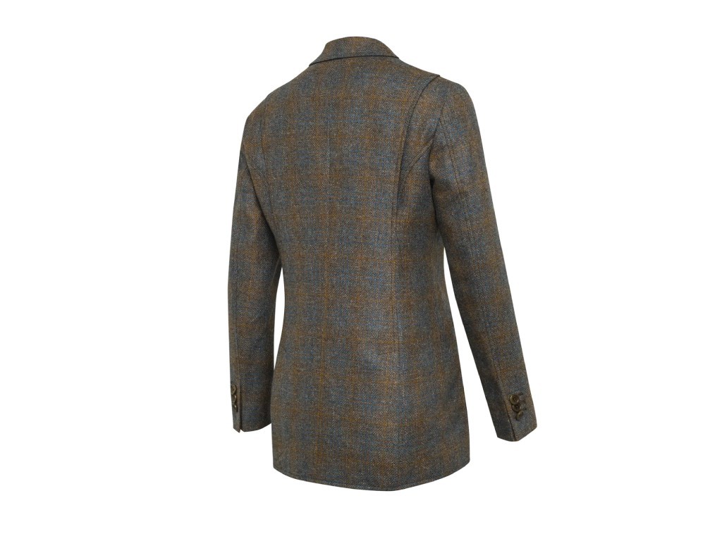 Chaqueta lana cuadros marrones