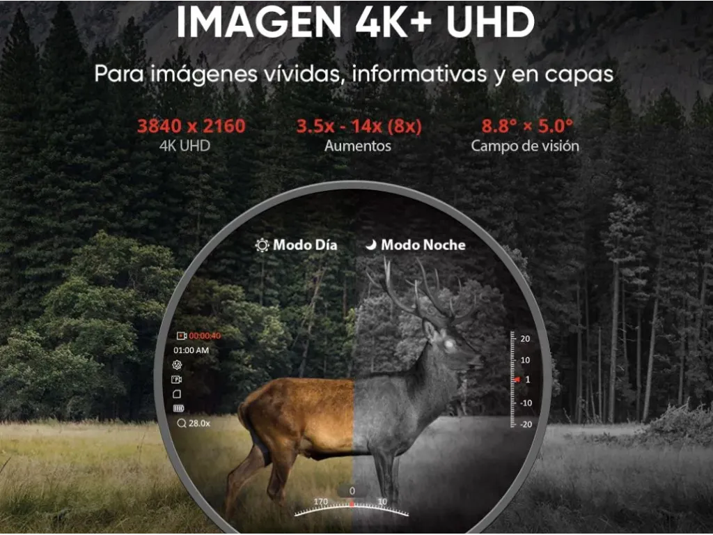Visor digital nocturno y diurno Alpex 4K A50E HIKMICRO