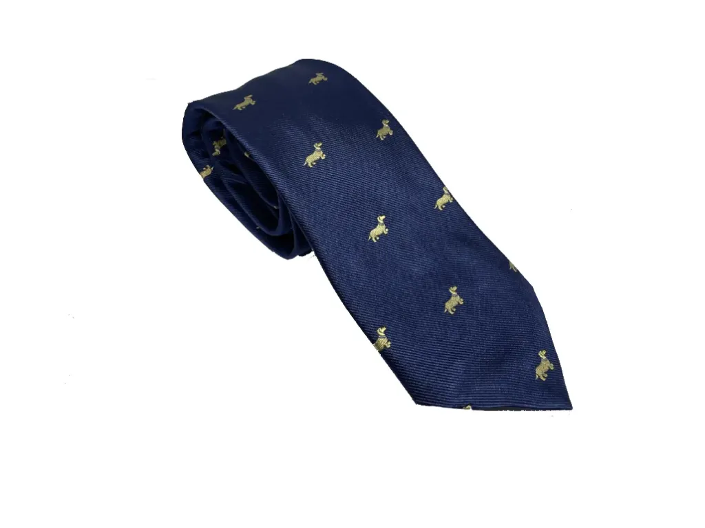 Corbata seda azul marino teckels
