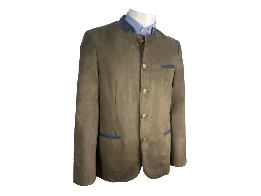 Chaqueta austríaca marrón y azul