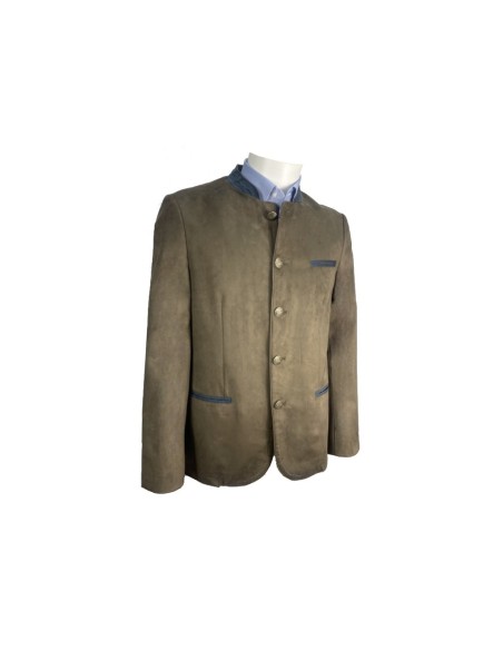 Chaqueta austríaca marrón y azul