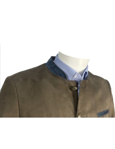 Chaqueta austríaca marrón y azul