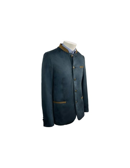 Chaqueta austríaca azul y camel