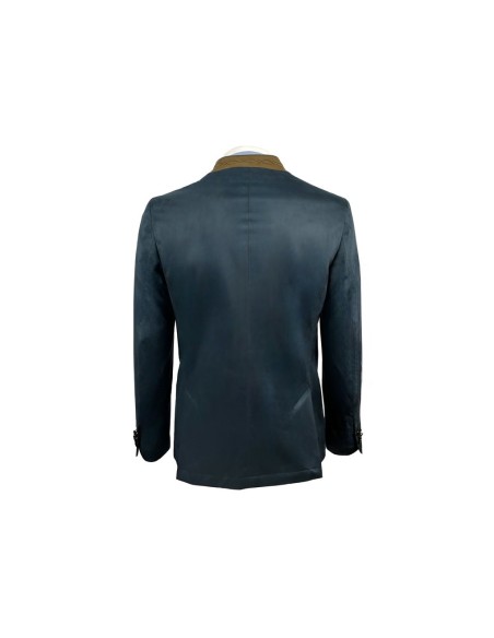 Chaqueta austríaca azul y camel