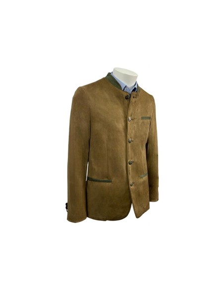 Chaqueta austríaca camel y verde