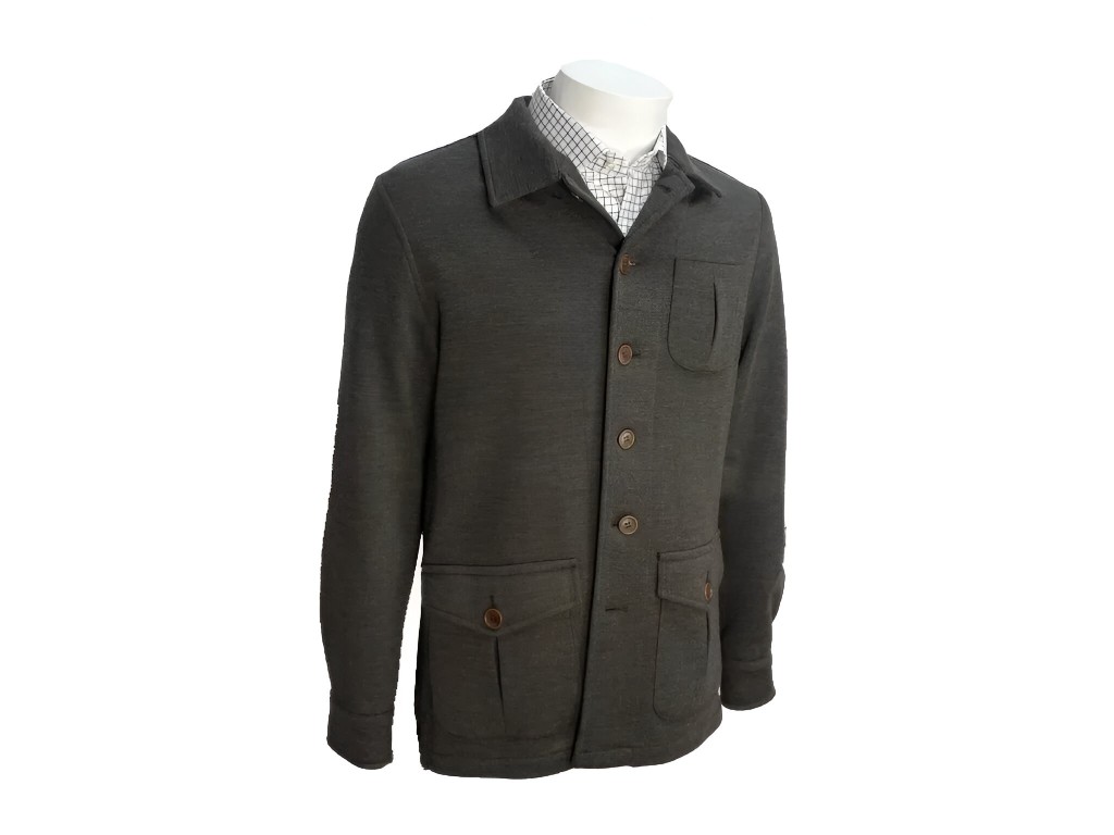 Sobrecamisa punto Teba marrón