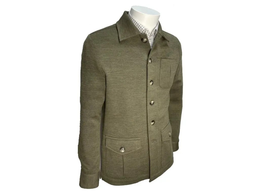 Sobrecamisa punto Teba verde jaspeado