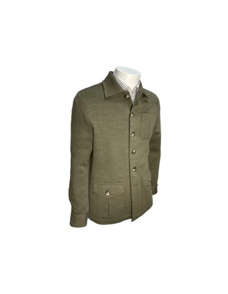 Sobrecamisa punto Teba verde jaspeado