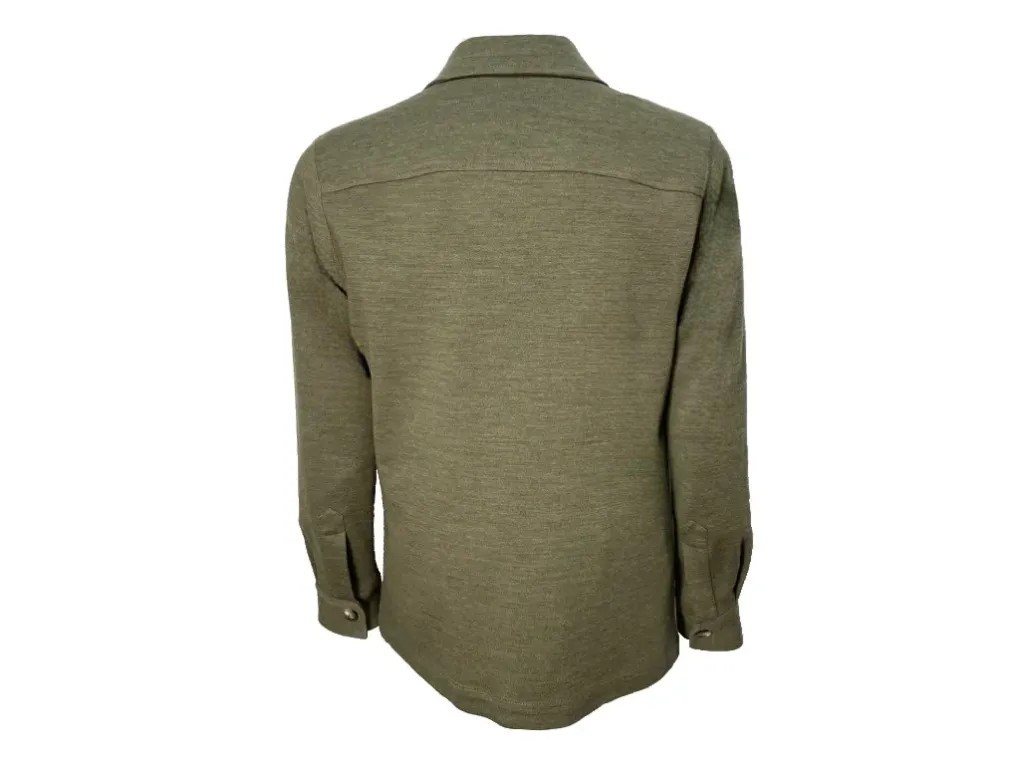 Sobrecamisa punto Teba verde jaspeado