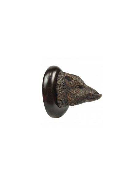 Bronce de cabeza de cochino del autor Lucio Relaño
