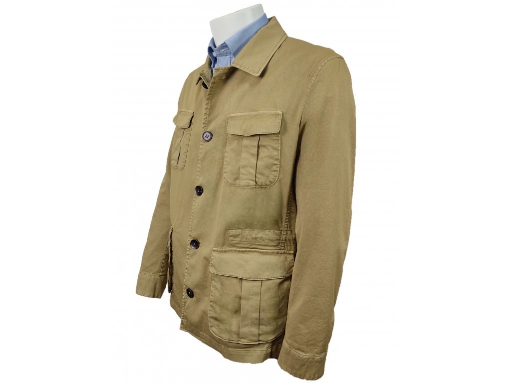 Chaqueta bolsillos beige
