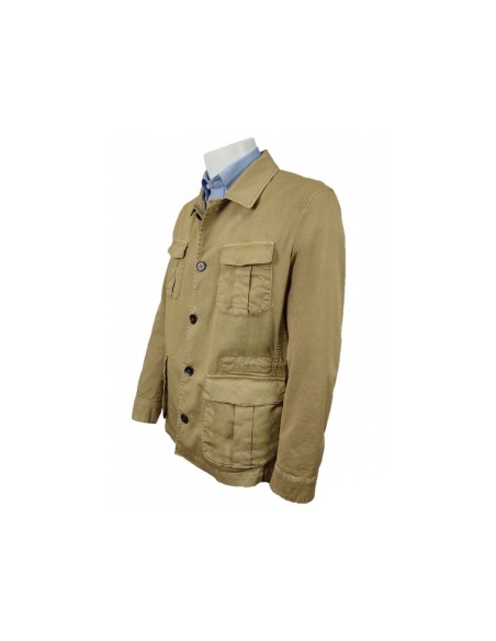 Chaqueta bolsillos beige