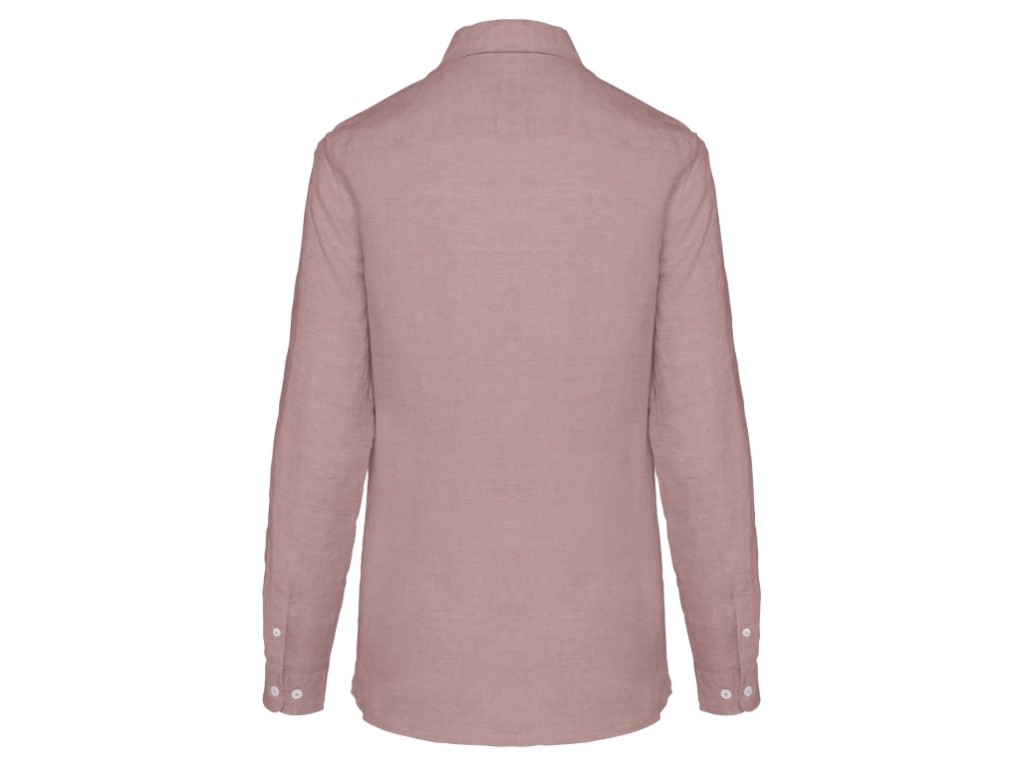 Camisa 100% lino rosa