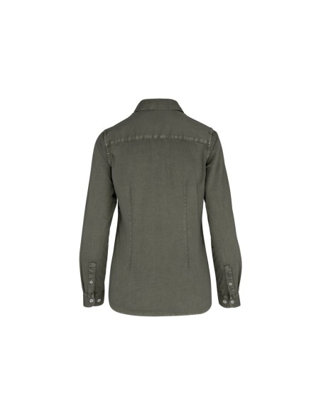 Camisa algodón kaki