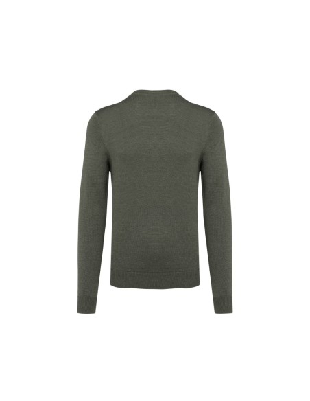 Jersey cuello pico verde marble