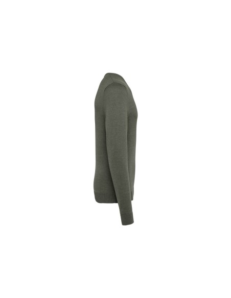 Jersey cuello pico verde marble
