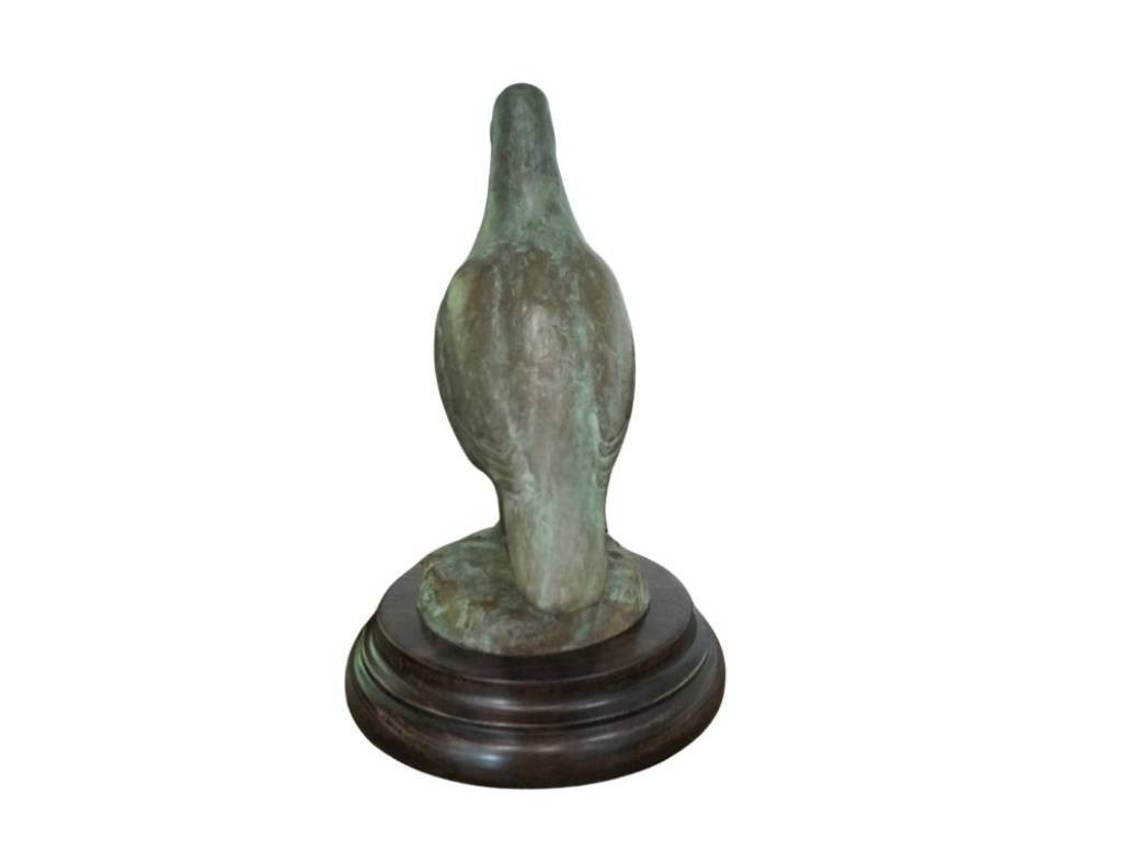 Bronce de perdiz pulida de color verde de Lucio Relaño