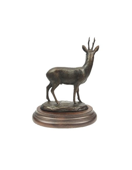 Bronce corzo con peana ovalada del artista Lucio Relaño