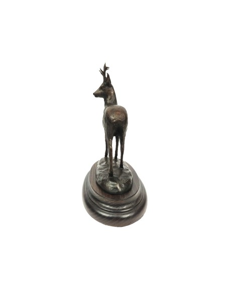 Bronce corzo con peana ovalada del artista Lucio Relaño