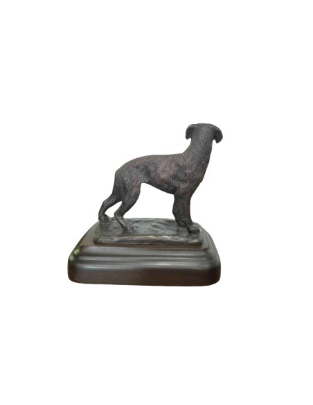 Bronce de perro spaniel bretón de Lucio Relaño