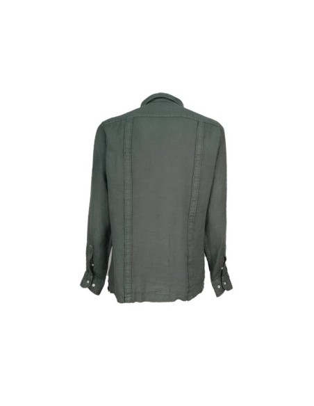 Guayabera Serbal color verde oscuroerde