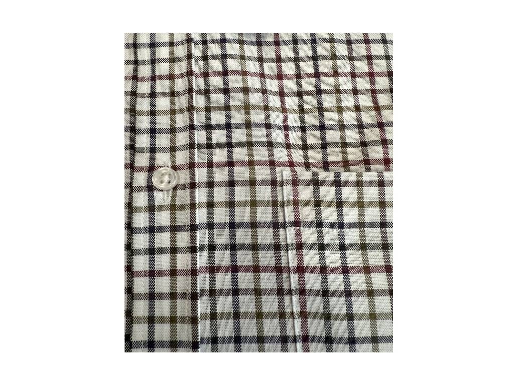 Camisa cuadros burdeos/azul/verde