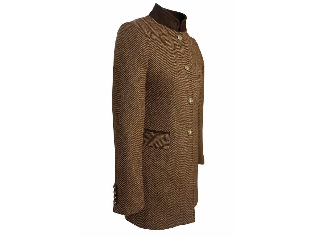 Chaqueta Levita Espiga Marrón