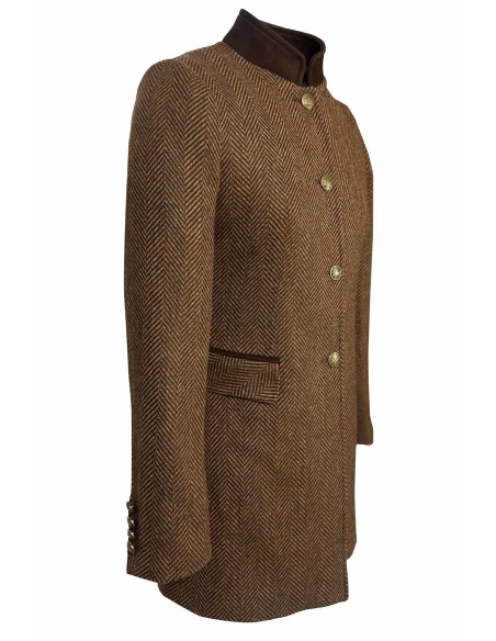 Chaqueta Levita Espiga Marrón
