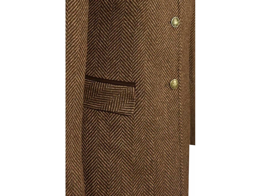 Chaqueta Levita Espiga Marrón