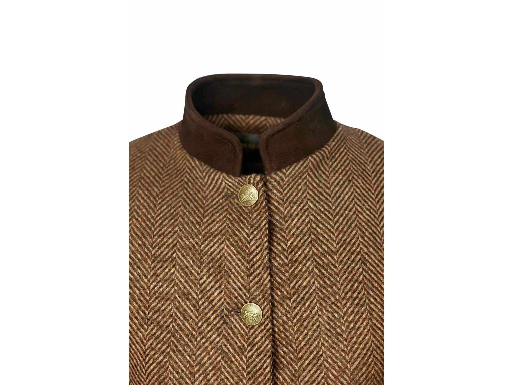 Chaqueta Levita Espiga Marrón