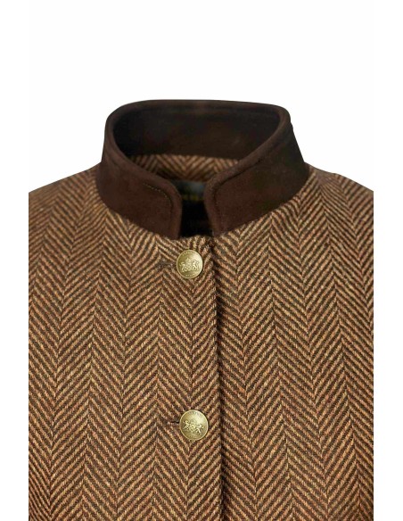 Chaqueta Levita Espiga Marrón