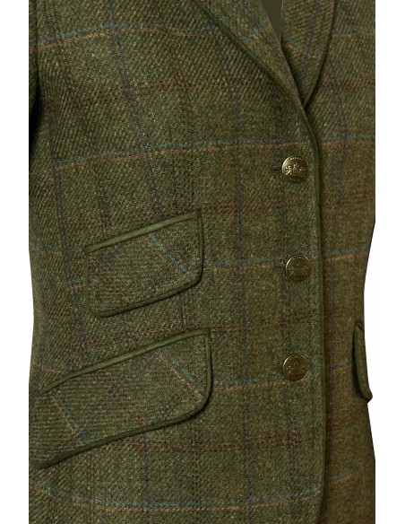 Americana de mujer tweed verde