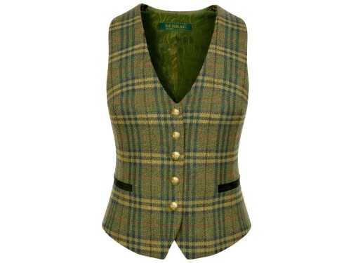 CHALECO CORTO MUJER TWEED