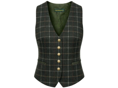 CHALECO CORTO MUJER TWEED