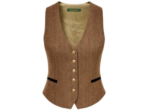 CHALECO CORTO MUJER TWEED