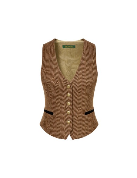 CHALECO CORTO MUJER TWEED