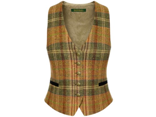 CHALECO CORTO MUJER TWEED