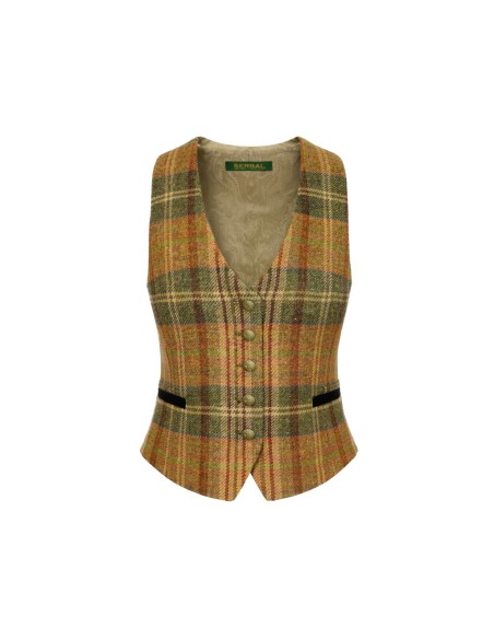 CHALECO CORTO MUJER TWEED