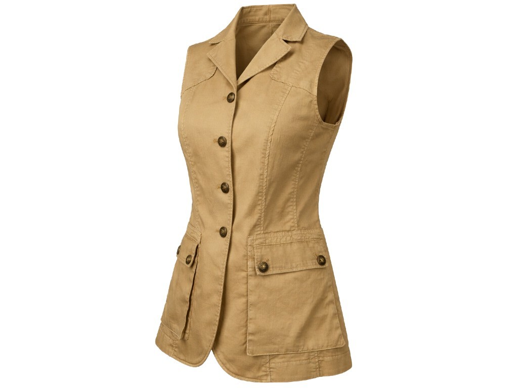 Chaleco safari mujer color beige