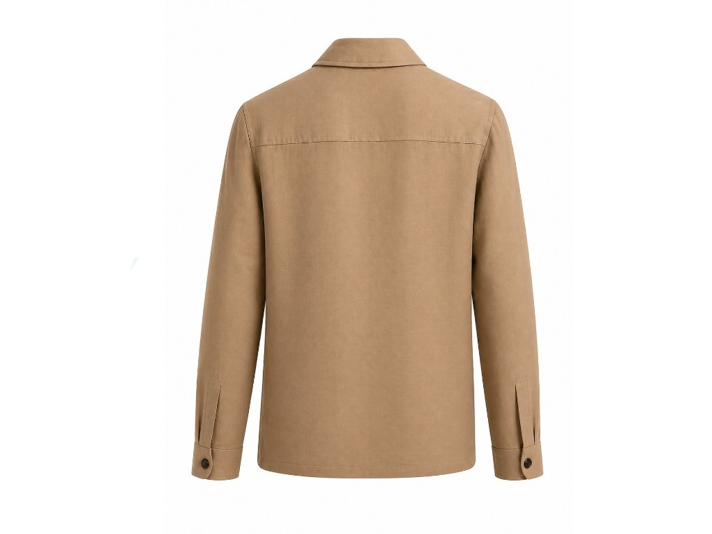Sobrecamisa de lino tostado