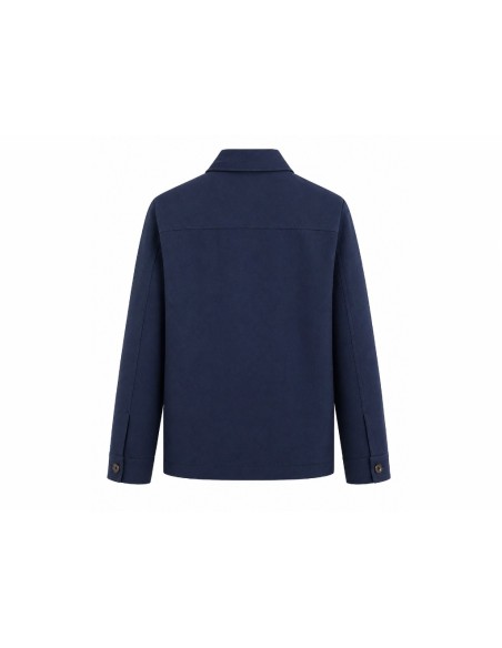 Sobrecamisa de lino azul marino
