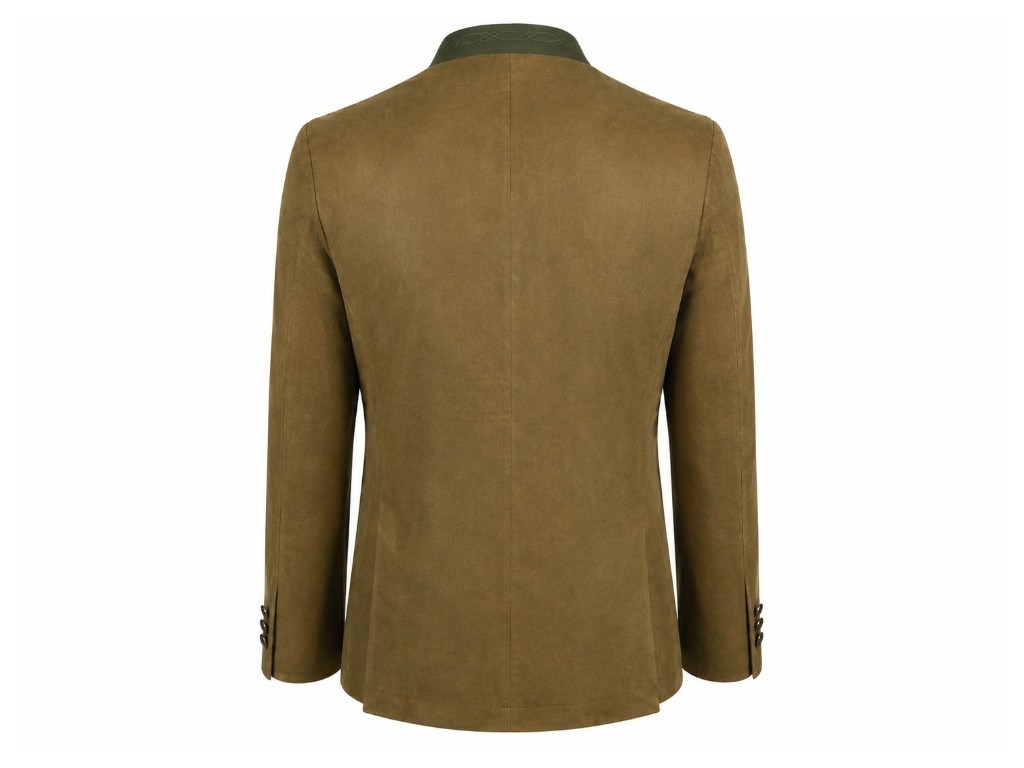 Chaqueta austríaca camel y verde