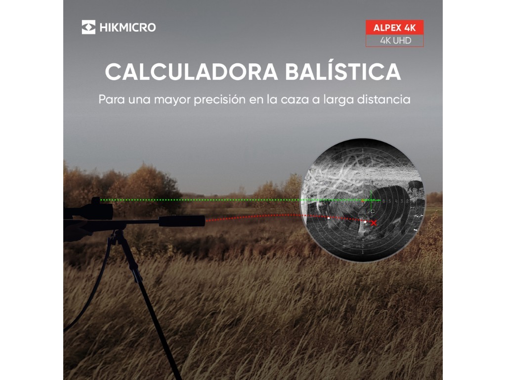 Visor digital nocturno y diurno Alpex LRF 4K A50EL con telémetro HIKMICRO