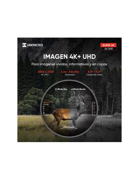Visor digital nocturno y diurno Alpex LRF 4K A50EL con telémetro HIKMICRO