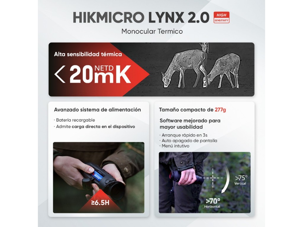 Monocular térmico LYNX Pro LH25 2.0 HIKMICRO